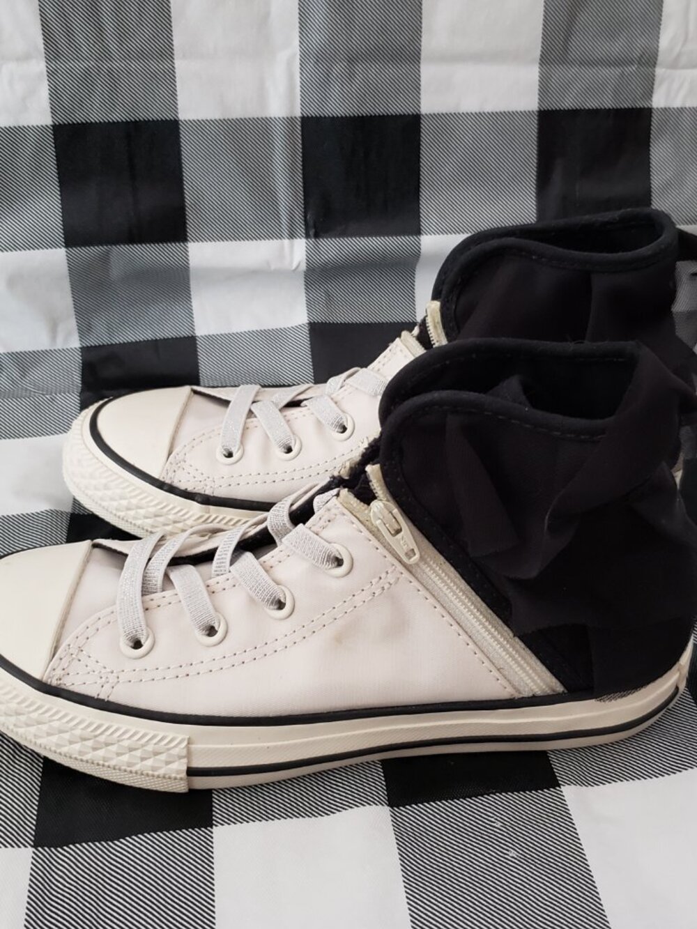 Converse CTAS Block Party Tulle Shoes Junior Size 1 - Picture 8 of 10